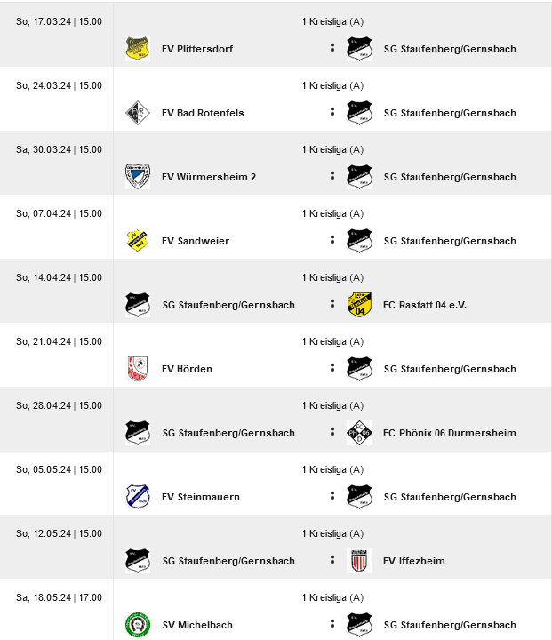 Spielplan 2024