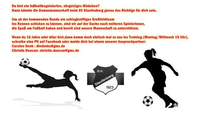 Damenmannschaft sucht Verstärkung