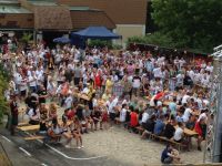 PublicViewing bei der Beach-Party